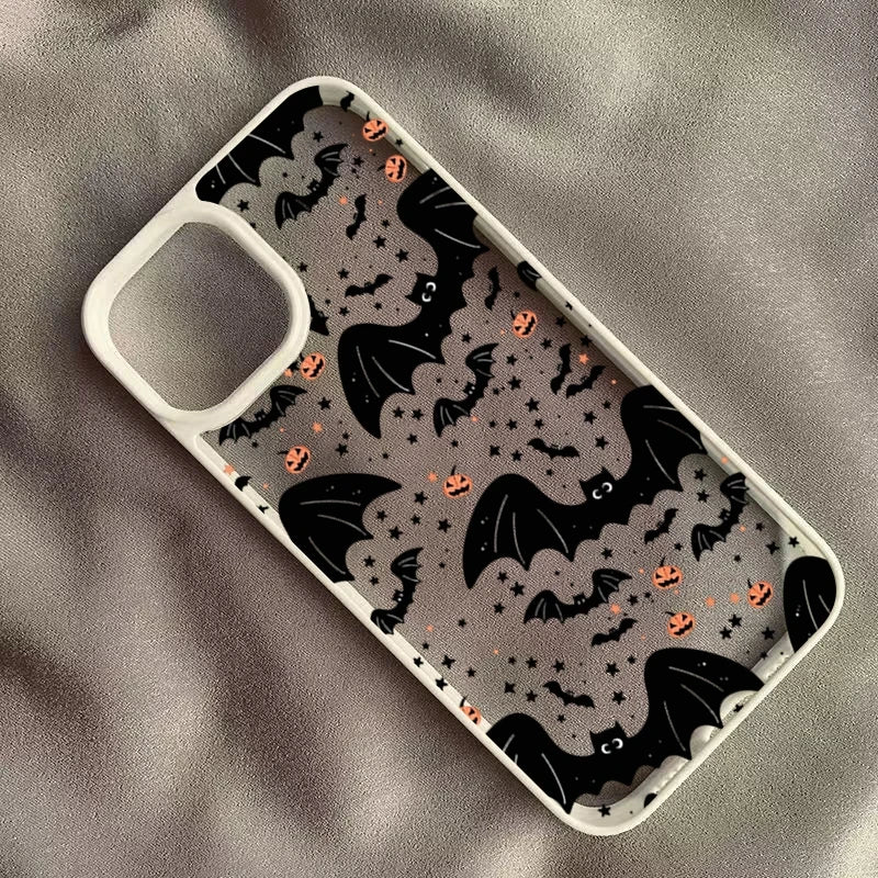 Ghost Bat Pumpkin Halloween Clear Phone Case