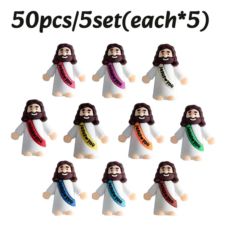 10-50PC Mini Jesus Statue Set