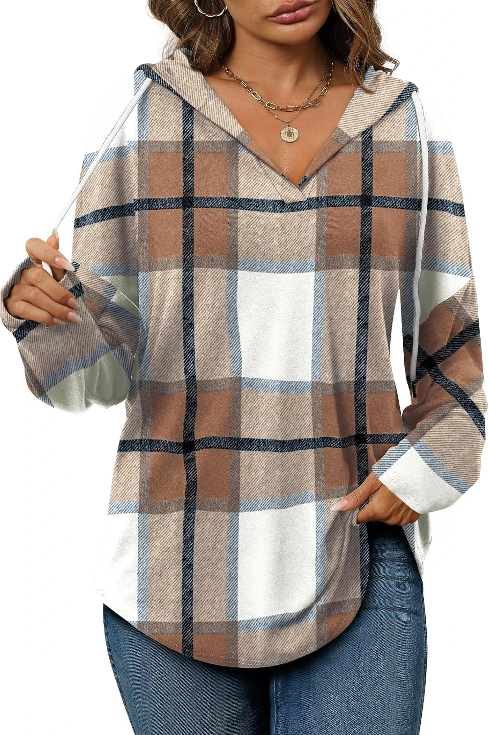 Bofell Oversized V-Neck Hoodie