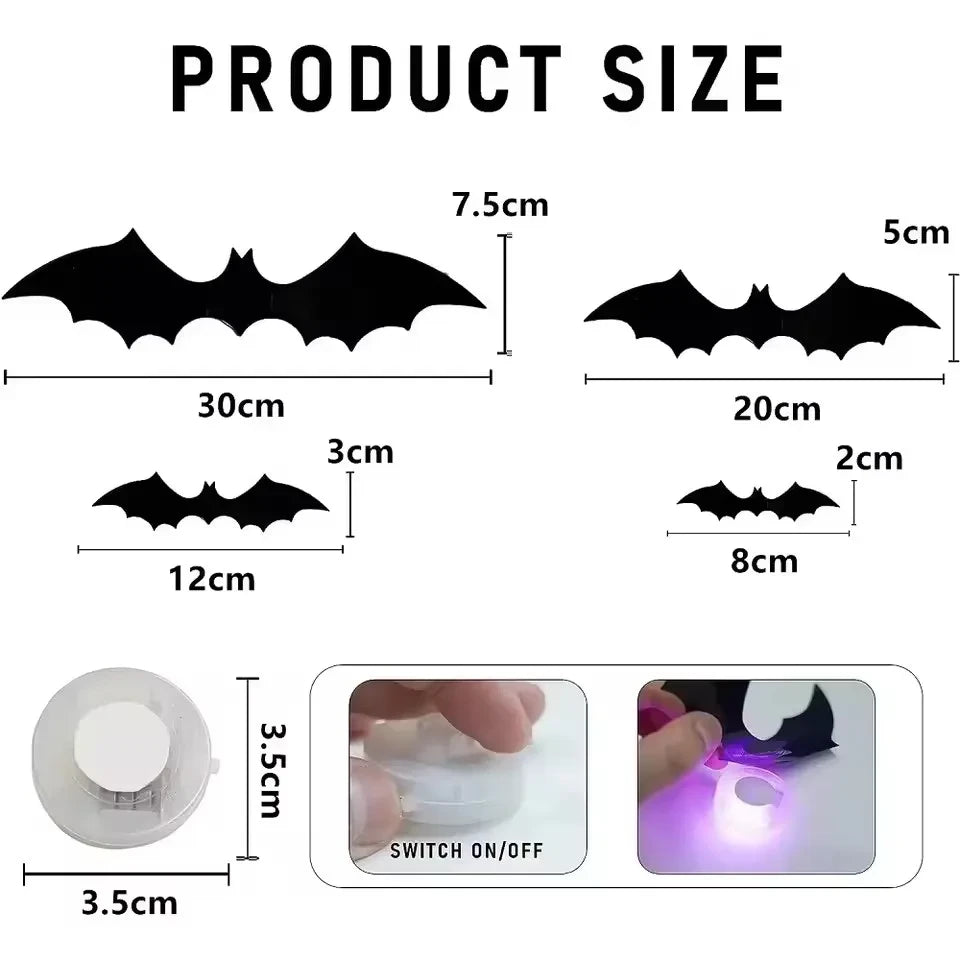 LED Bat Wall Decal
