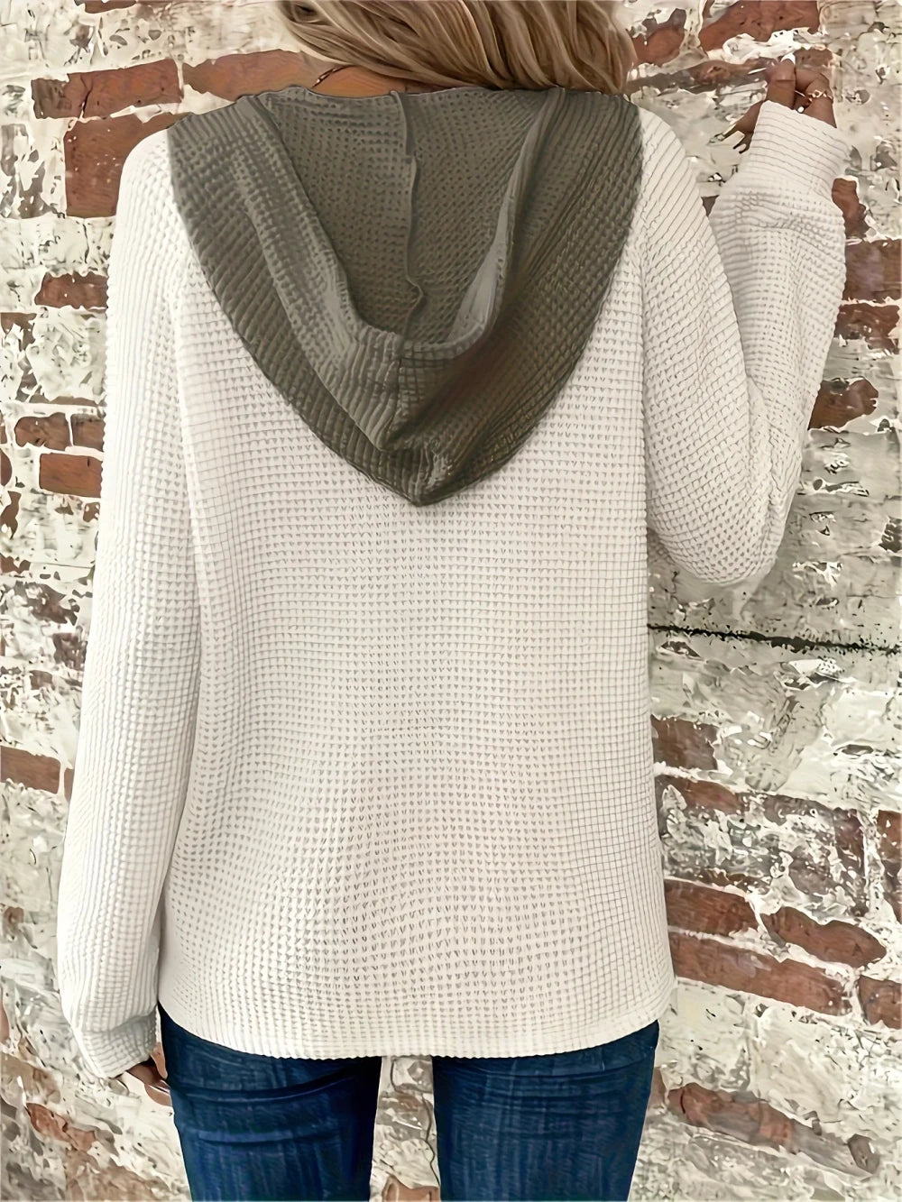 Cozy Waffle Knit Hoodie