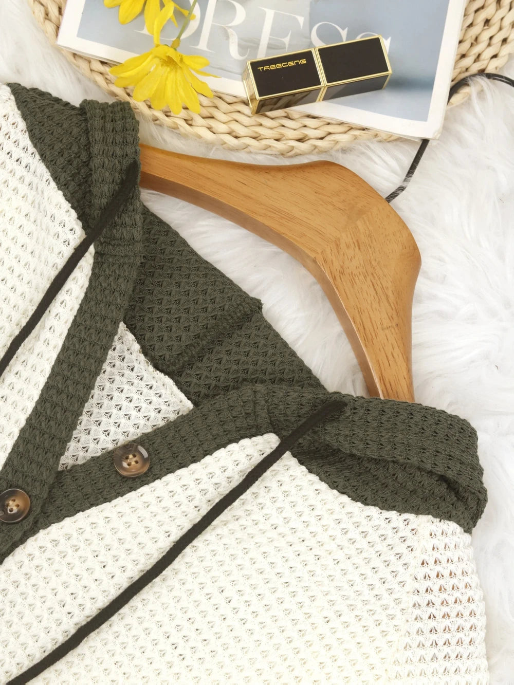 Cozy Waffle Knit Hoodie