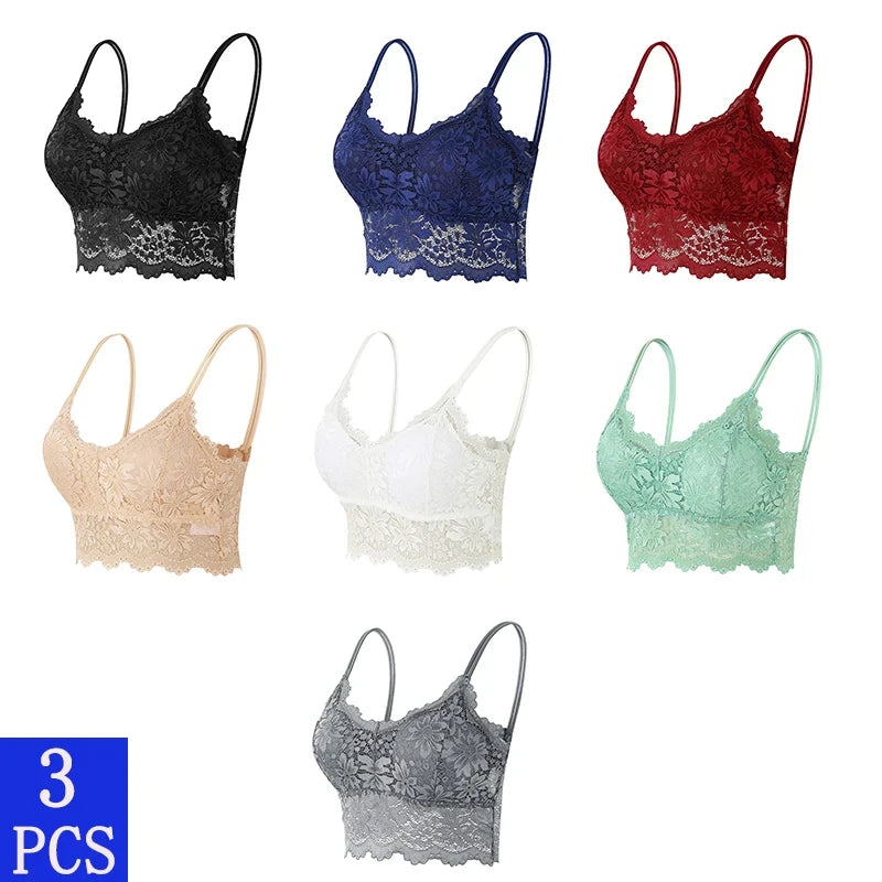 Wireless Lace Bralette Set