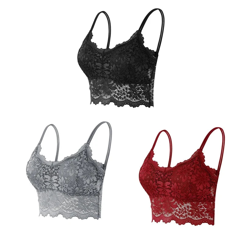 Wireless Lace Bralette Set