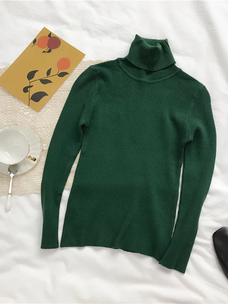Knitted Ribbed Pullover Sweater