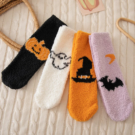 Women's Fuzzy Socks Halloween