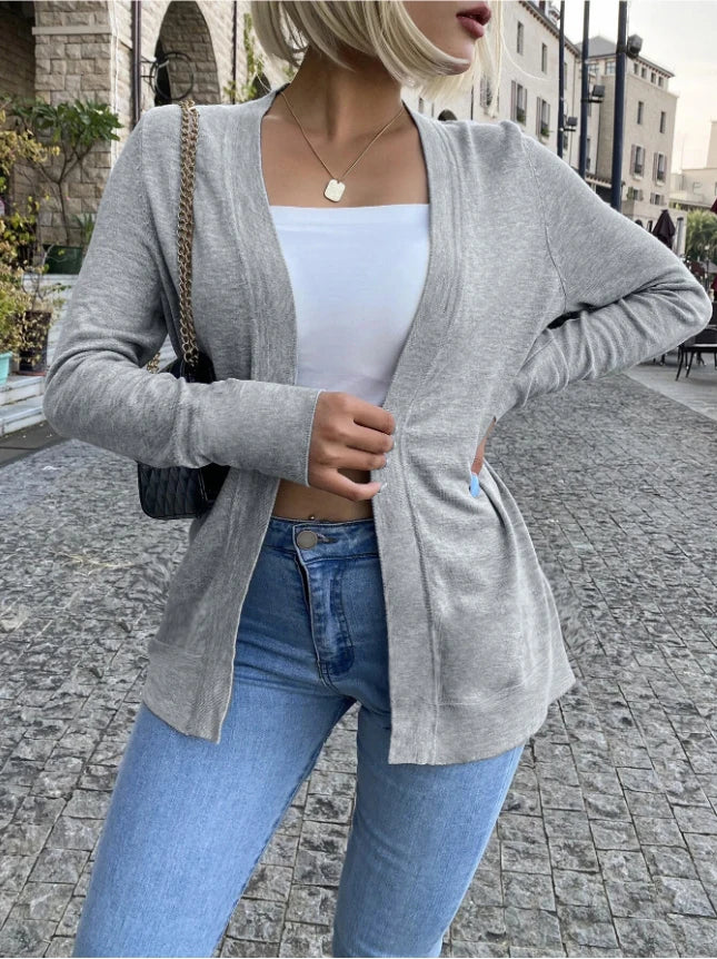 Open Front Knit Cardigan