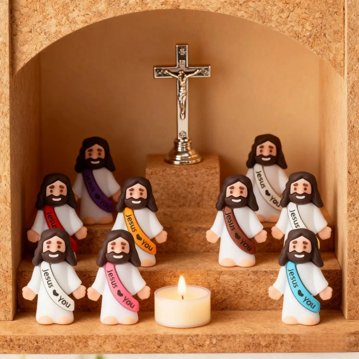 10-50PC Mini Jesus Statue Set