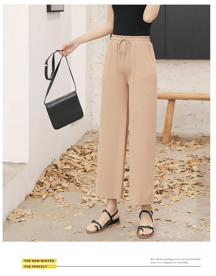 Ankle-Length Wide Leg Pants