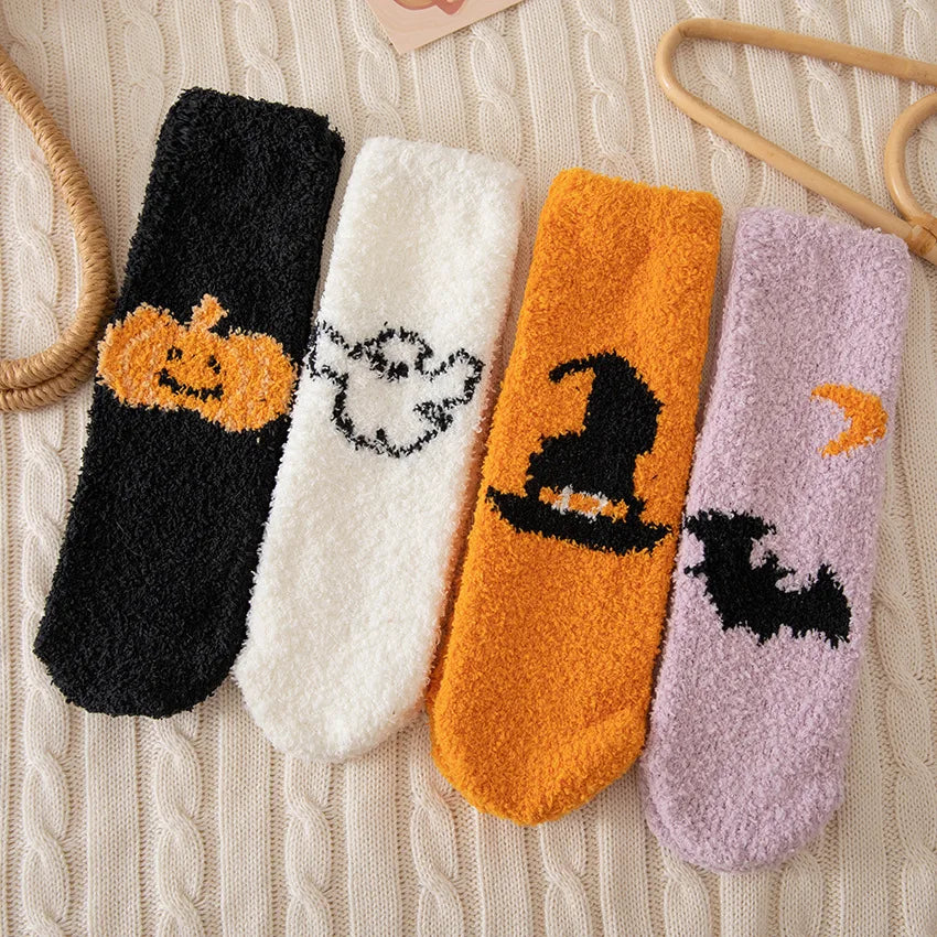 Women's Fuzzy Socks Halloween