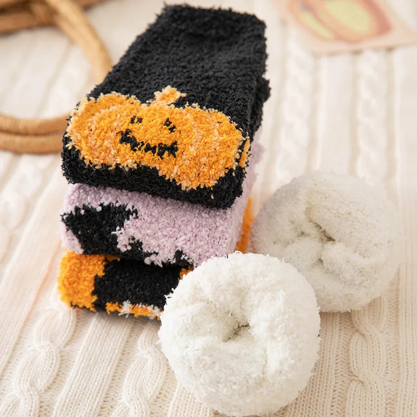 Women's Fuzzy Socks Halloween
