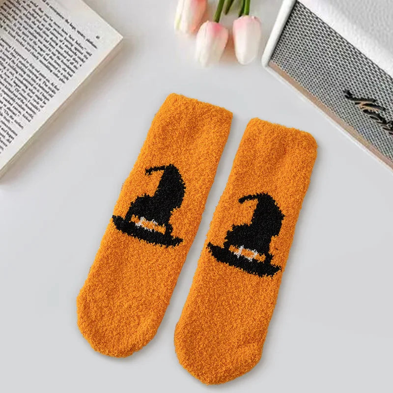 Women's Fuzzy Socks Halloween