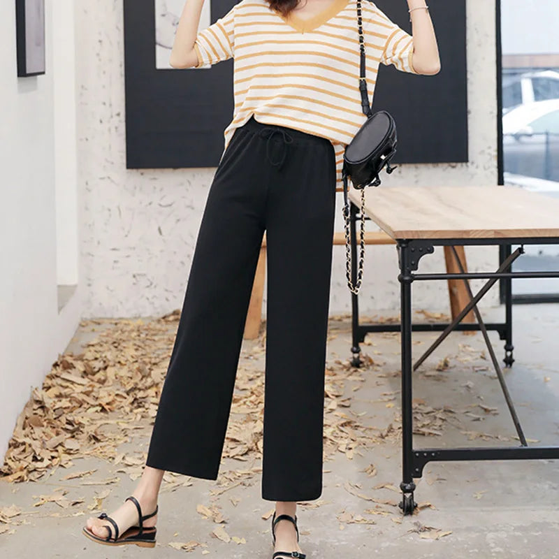 Ankle-Length Wide Leg Pants