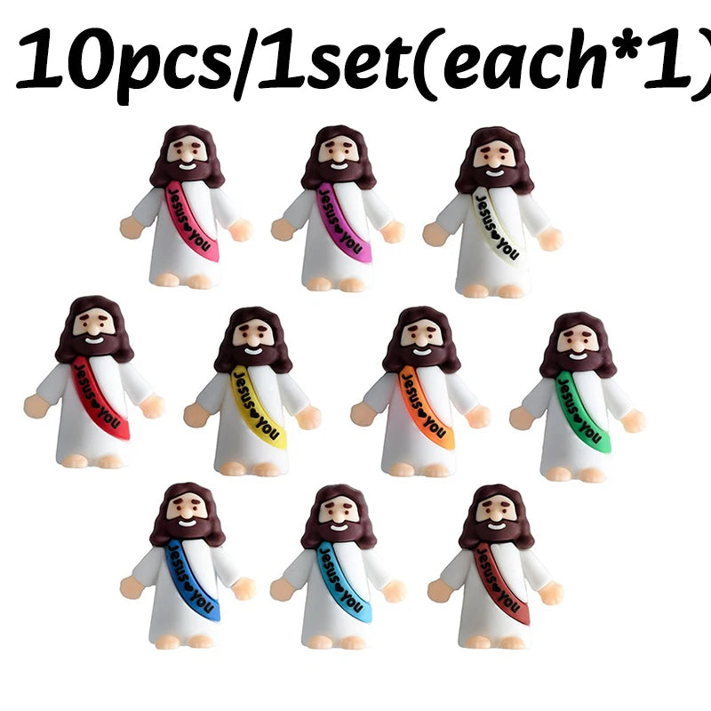 10-50PC Mini Jesus Statue Set
