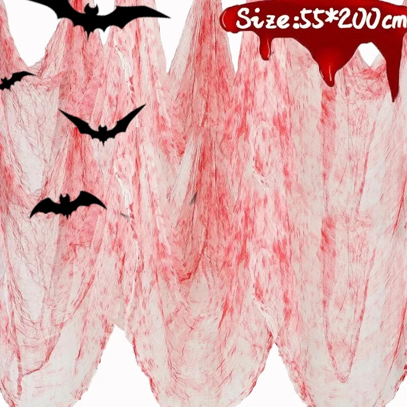 Halloween Bloody or Black Creepy Gauze Cloth