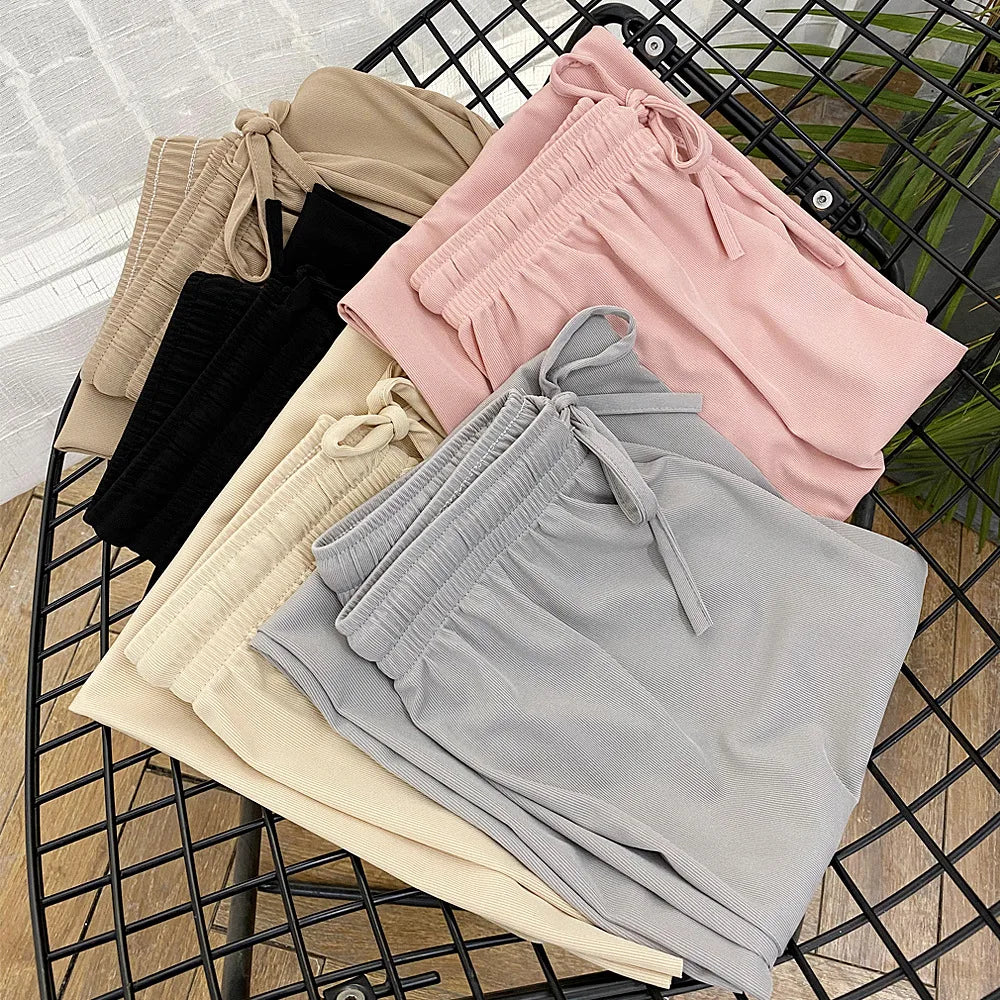 Ankle-Length Wide Leg Pants