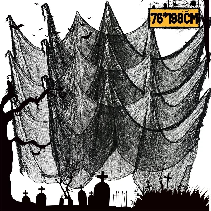 Halloween Bloody or Black Creepy Gauze Cloth