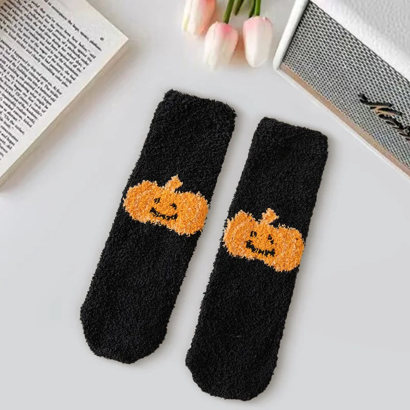 Women's Fuzzy Socks Halloween