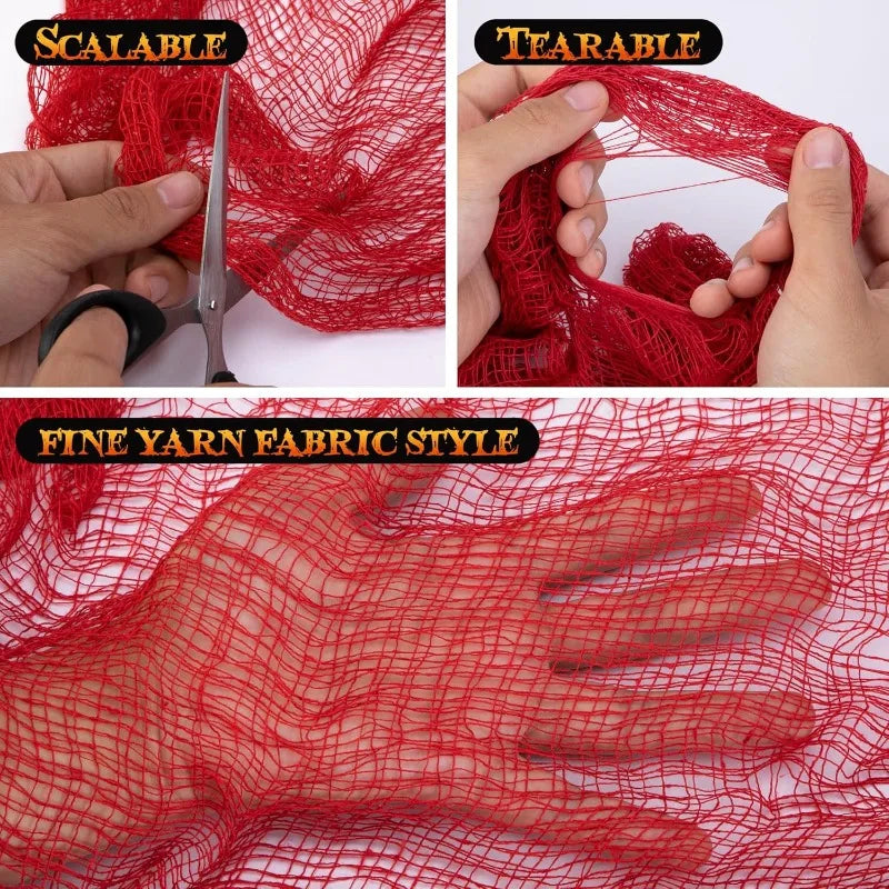 Halloween Bloody or Black Creepy Gauze Cloth