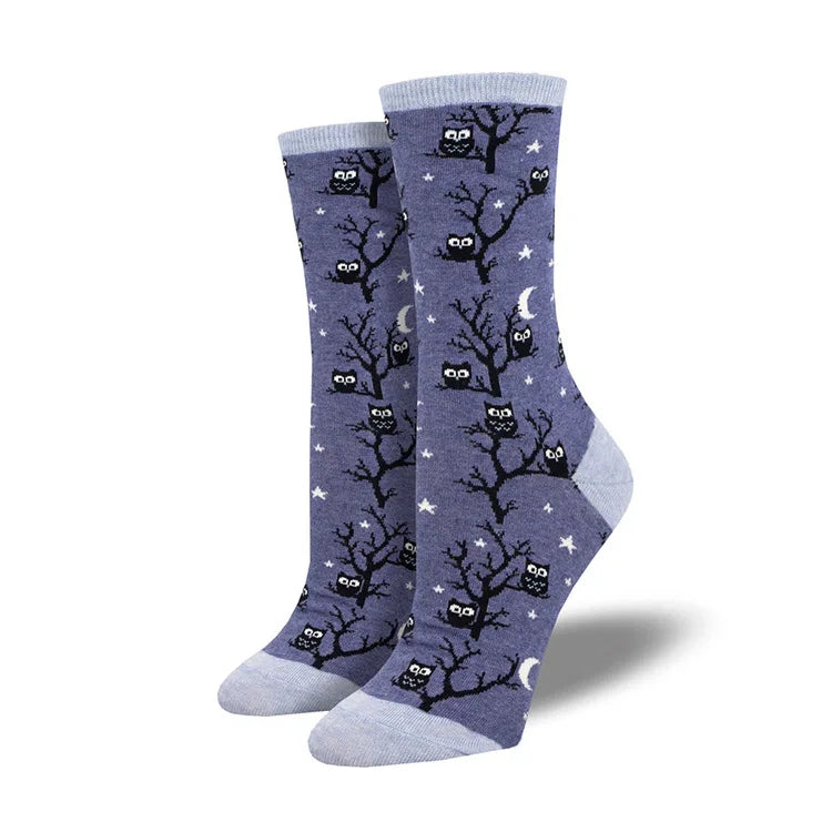 12 Styles Halloween Cartoon Pumpkin Owl Unisex Crew Socks Women Men Novelty Cotton Creative Halloween Party Socks Couple Gifts