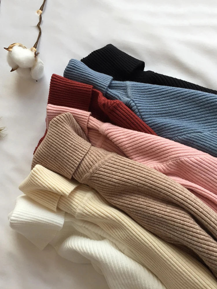 Knitted Ribbed Pullover Sweater