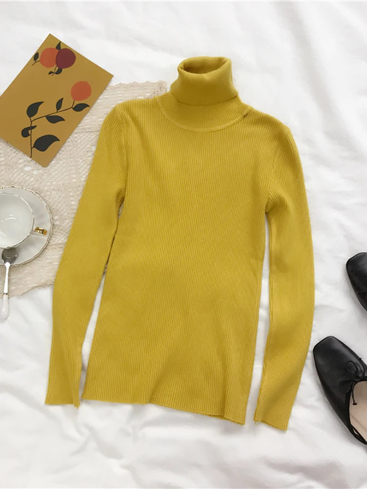 Knitted Ribbed Pullover Sweater