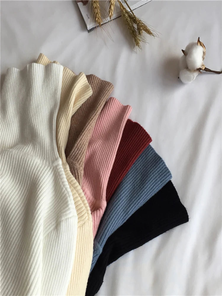 Knitted Ribbed Pullover Sweater